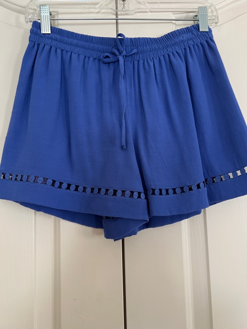 Rebecca Taylor Royal Blue High-Waist Eyelet Trim Shorts
Size 2